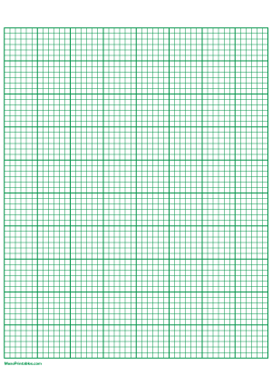 6 Squares Per Inch Green Graph Paper  - A4