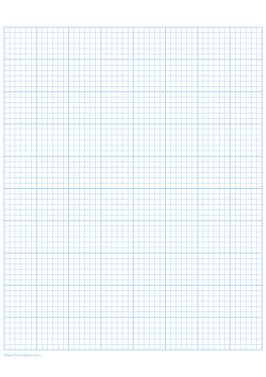 6 Squares Per Inch Light Blue Graph Paper  - A4