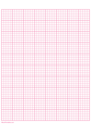 6 Squares Per Inch Pink Graph Paper  - A4