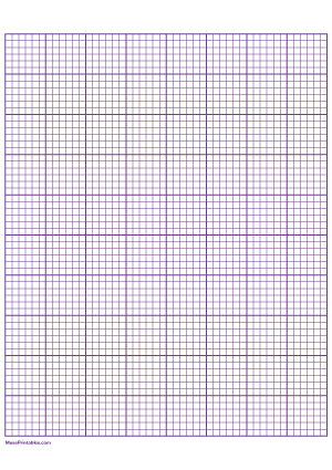 6 Squares Per Inch Purple Graph Paper  - A4