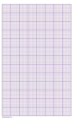 6 Squares Per Inch Purple Graph Paper  - Legal