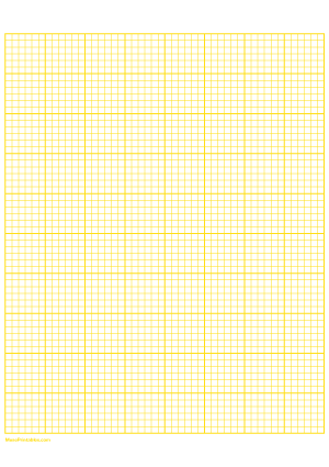 6 Squares Per Inch Yellow Graph Paper  - A4