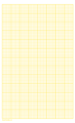 6 Squares Per Inch Yellow Graph Paper  - Legal