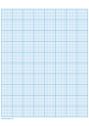 7 Squares Per Inch Blue Graph Paper  - A4