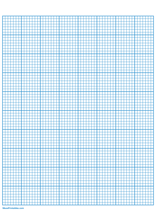 7 Squares Per Inch Blue Graph Paper : A4-sized paper (8.27 x 11.69)
