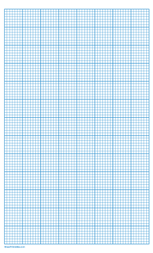 7 Squares Per Inch Blue Graph Paper  - Legal