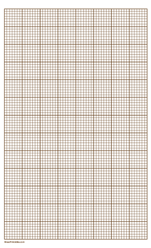 7 Squares Per Inch Brown Graph Paper  - Legal