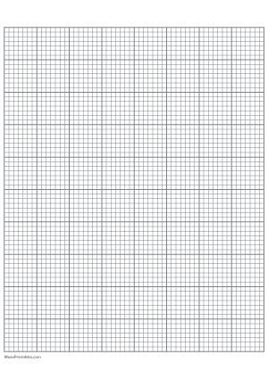 7 Squares Per Inch Gray Graph Paper  - A4