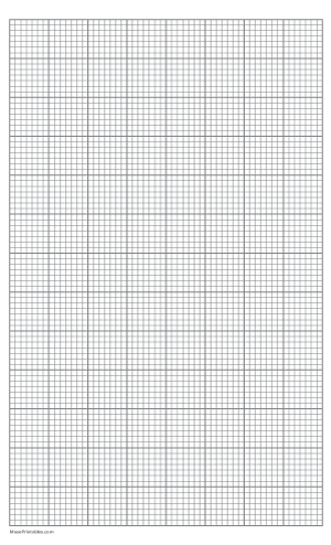 7 Squares Per Inch Gray Graph Paper  - Legal