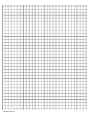 7 Squares Per Inch Gray Graph Paper  - Letter