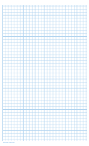 7 Squares Per Inch Light Blue Graph Paper  - Legal
