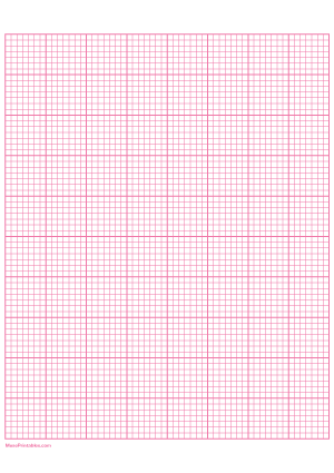 7 Squares Per Inch Pink Graph Paper  - A4