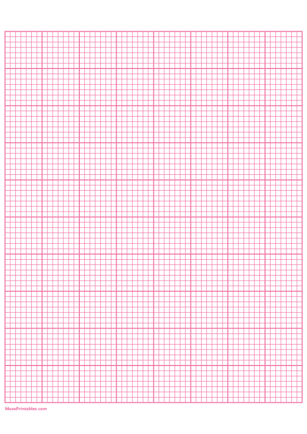 7 Squares Per Inch Pink Graph Paper : A4-sized paper (8.27 x 11.69)