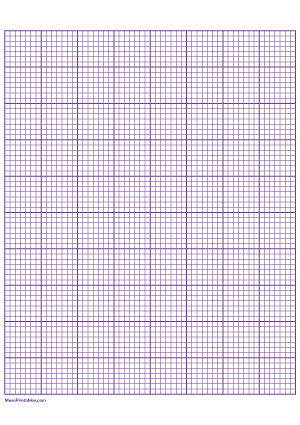 7 Squares Per Inch Purple Graph Paper  - A4