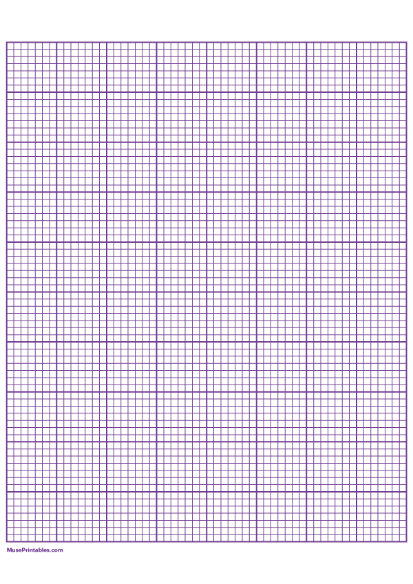 7 Squares Per Inch Purple Graph Paper : A4-sized paper (8.27 x 11.69)