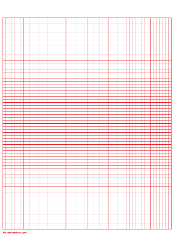 7 Squares Per Inch Red Graph Paper : A4-sized paper (8.27 x 11.69)