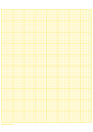 7 Squares Per Inch Yellow Graph Paper  - A4