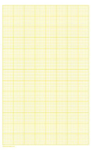 7 Squares Per Inch Yellow Graph Paper  - Legal