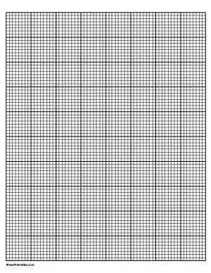 8 Squares Per Inch Black Graph Paper  - Letter