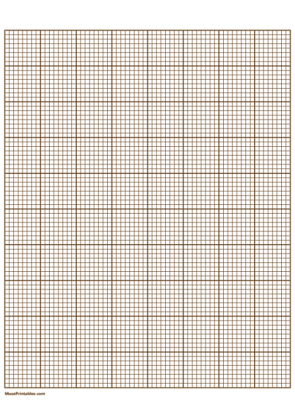8 Squares Per Inch Brown Graph Paper : A4-sized paper (8.27 x 11.69)