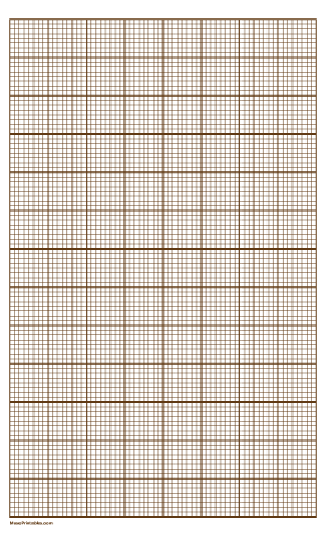 8 Squares Per Inch Brown Graph Paper  - Legal