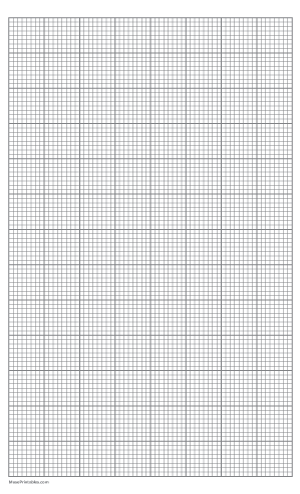 8 Squares Per Inch Gray Graph Paper  - Legal
