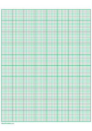 8 Squares Per Inch Green Graph Paper  - A4