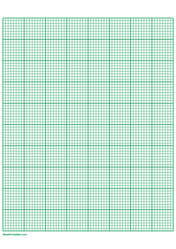 8 Squares Per Inch Green Graph Paper : A4-sized paper (8.27 x 11.69)