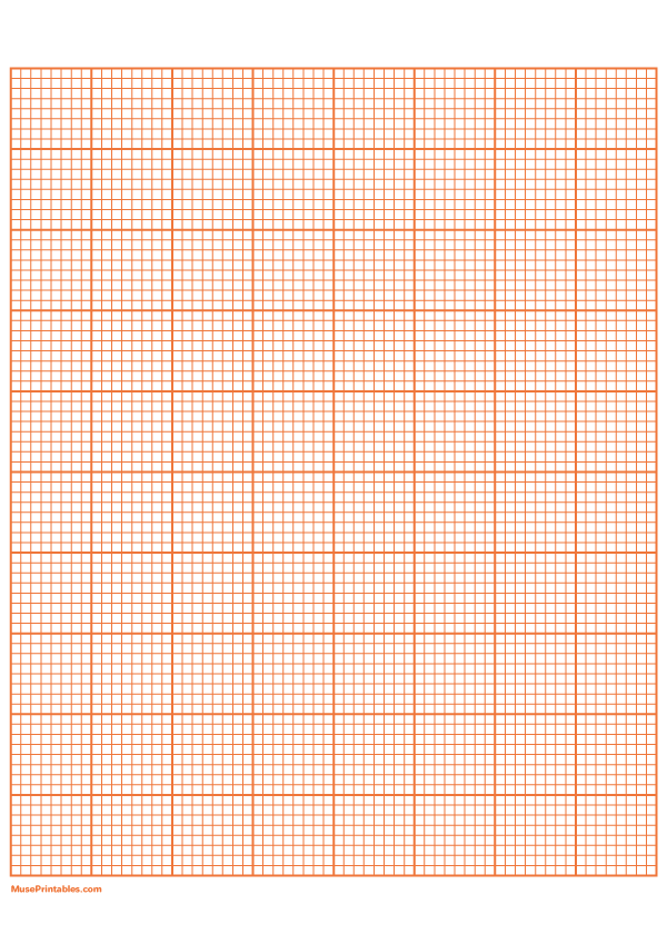 8 Squares Per Inch Orange Graph Paper : A4-sized paper (8.27 x 11.69)