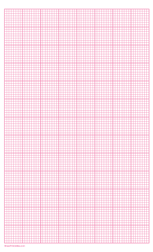 8 Squares Per Inch Pink Graph Paper  - Legal
