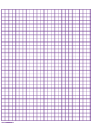 8 Squares Per Inch Purple Graph Paper  - A4