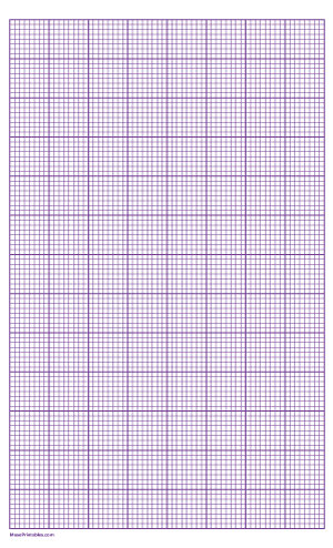 8 Squares Per Inch Purple Graph Paper  - Legal