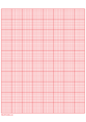 8 Squares Per Inch Red Graph Paper  - A4
