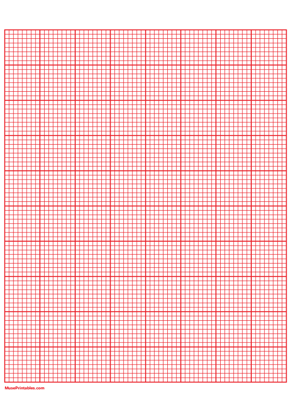 8 Squares Per Inch Red Graph Paper : A4-sized paper (8.27 x 11.69)