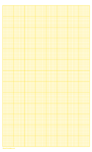 8 Squares Per Inch Yellow Graph Paper  - Legal