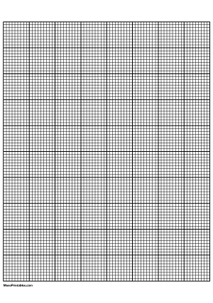 9 Squares Per Inch Black Graph Paper  - A4