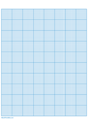 9 Squares Per Inch Blue Graph Paper  - A4