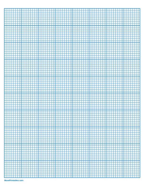 9 Squares Per Inch Blue Graph Paper : Letter-sized paper (8.5 x 11)