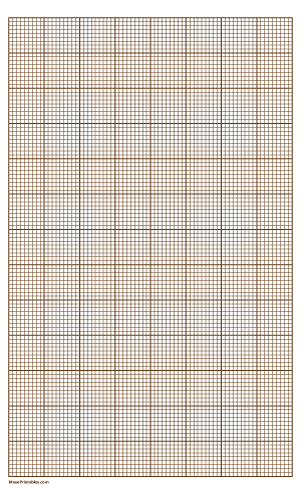 9 Squares Per Inch Brown Graph Paper  - Legal