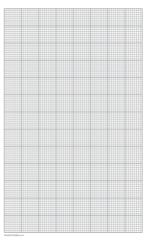 9 Squares Per Inch Gray Graph Paper  - Legal