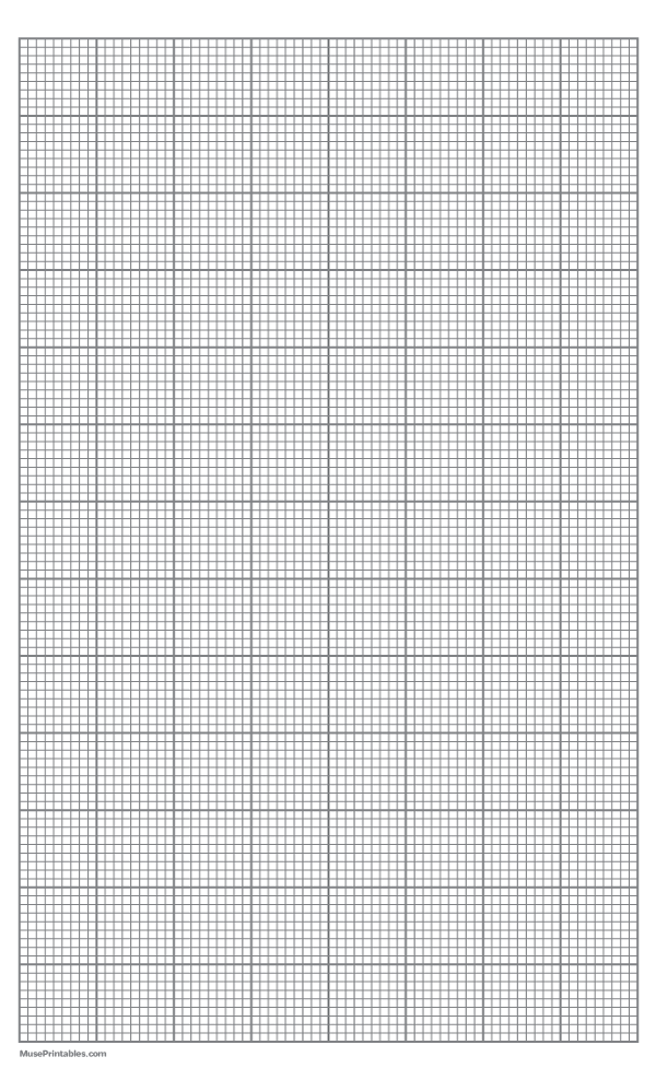 9 Squares Per Inch Gray Graph Paper : Legal-sized paper (8.5 x 14)
