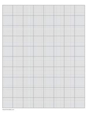 9 Squares Per Inch Gray Graph Paper  - Letter
