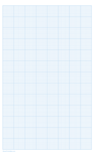 9 Squares Per Inch Light Blue Graph Paper  - Legal