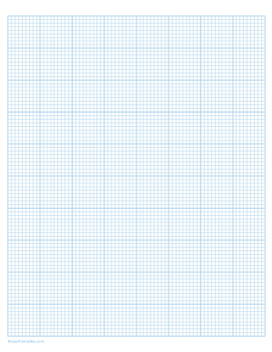 9 Squares Per Inch Light Blue Graph Paper  - Letter