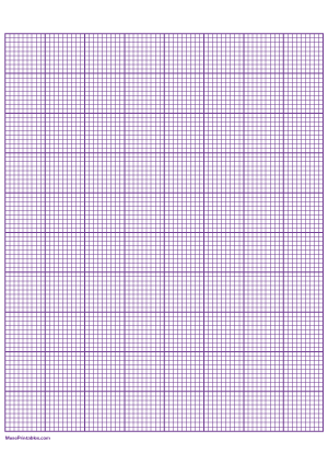 9 Squares Per Inch Purple Graph Paper  - A4
