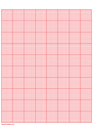 9 Squares Per Inch Red Graph Paper  - A4