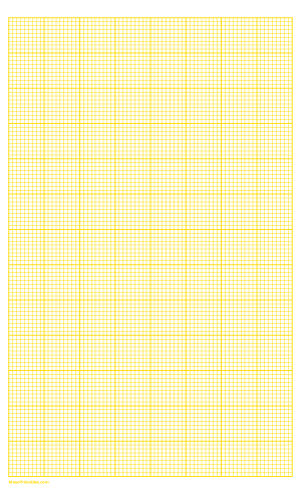 9 Squares Per Inch Yellow Graph Paper  - Legal