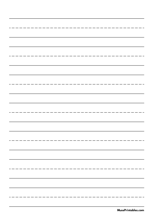 Black and White Handwriting Paper (1-inch Portrait): A4-sized paper (8.27 x 11.69)