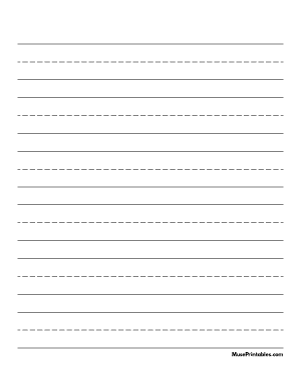 Black and White Handwriting Paper (1-inch Portrait) - Letter