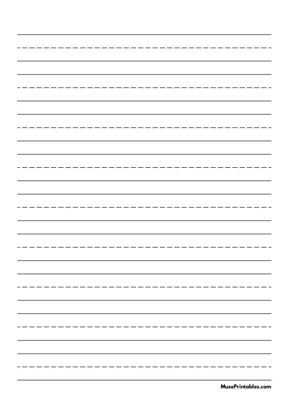 Black and White Handwriting Paper (3/4-inch Portrait): A4-sized paper (8.27 x 11.69)